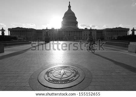 Washington Dc - Us Capitol Building Silhouette Stock Photo 155152655 ...