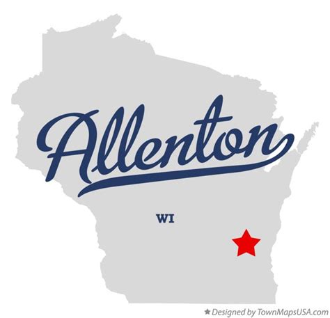 Map of Allenton, WI, Wisconsin