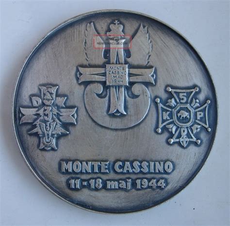 Polish Poland 3dsk 5 Kdp 2 Corps Monte Cassino Wwii Table Medal Silvered