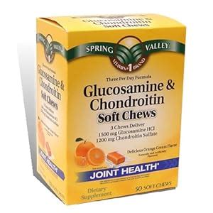 Amazon.com: Spring Valley Glucosamine Chondroitin Orange Cream flavor 50 Soft Chews: Health ...