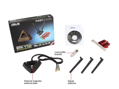 ASUS PCE-AC68 PCI Express Dual-band Wireless-AC1900 Adapter - Newegg.com