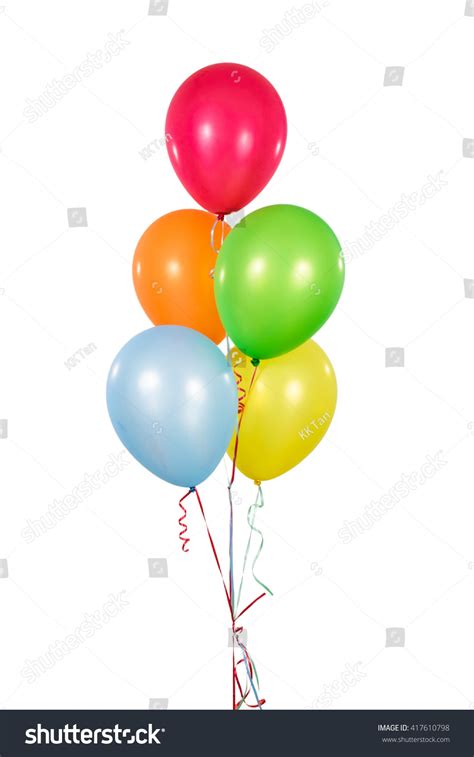 Colorful Balloons Isolated White Background Stock Photo 417610798 ...