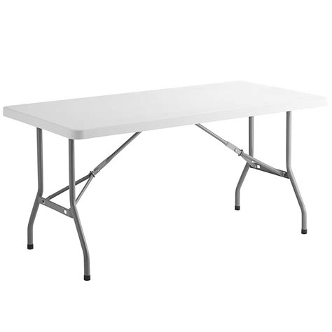 Choice 30" x 60" White Plastic Folding Table