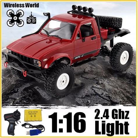 Quality 1:16 2ch 4wd Front Light RC Truck 2.4G Off Road Truck 15km/H Electric RC High Speed RTR ...