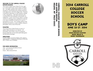 Fillable Online carroll Boy's Camp - Carroll College - carroll Fax Email Print - pdfFiller