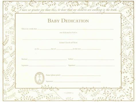 Free Baby Blessing Certificate Template Doc Example | EmetOnlineBlog