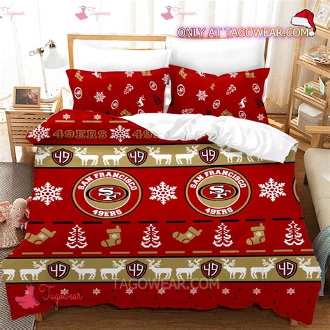 San Francisco 49ers Ugly Christmas Bedding Set - Tagowear