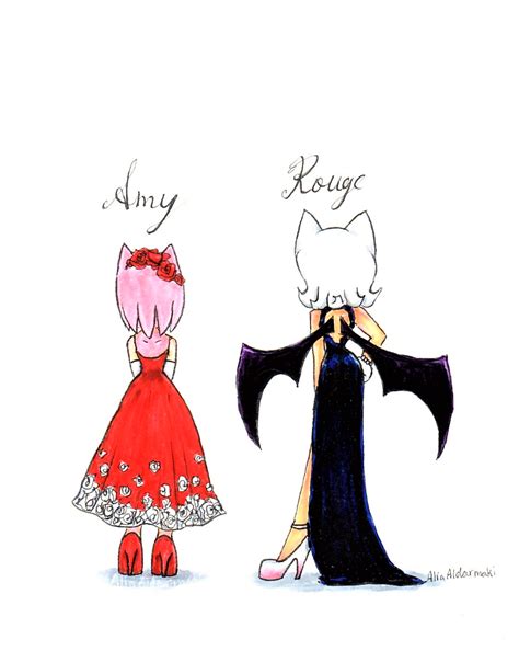 Amy and Rouge Dress Designs by AliaAldarmaki on DeviantArt