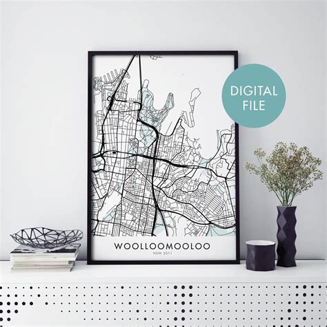 Woolloomooloo Sydney Australia City Map Print Wall Art - Etsy