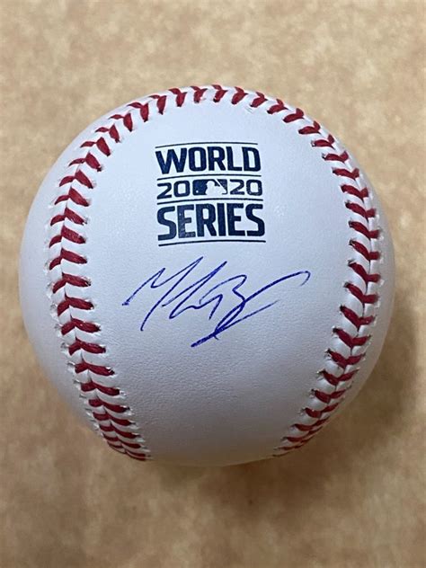 Mookie Betts Autographed 2020 World Series Baseball - Art of the Game