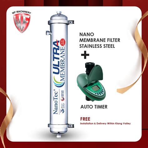 NANOTEC MEMBRANE WATER FILTER STAINLESS STEEL TANK with auto timer (10 years warranty filter ...