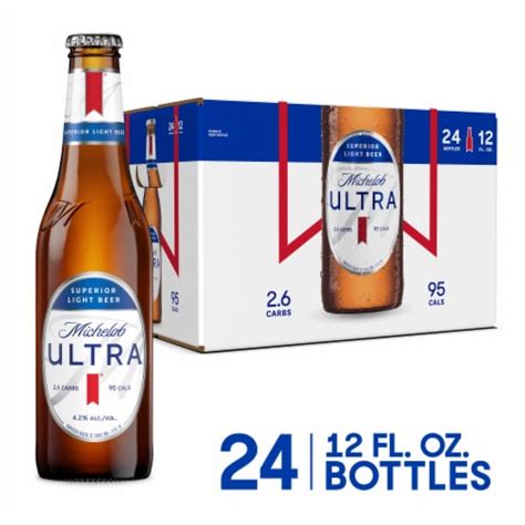 Michelob ULTRA Superior Light Domestic Lager Beer, 24 pk / 12 fl oz ...