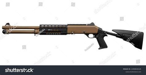 Modern Semiautomatic Shotgun Tactical Smoothbore Weapon Stock Photo ...