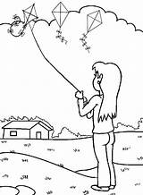 Top 10 Kite Coloring Pages For Children  sketch template