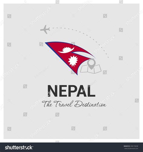 Nepal Travel Destination Logo Vector Travel Stock Vector (Royalty Free ...