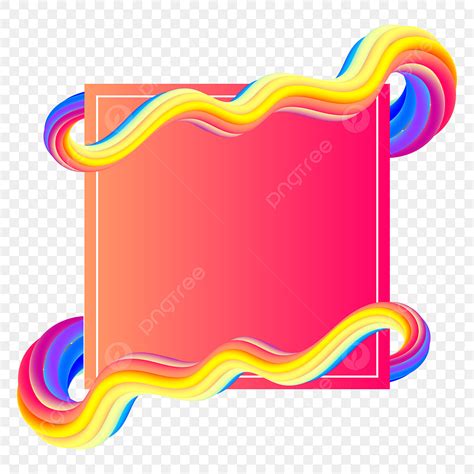 Bases Clipart PNG Images, Colorful 3d Frame With Liquid Border And Base, 3d, 3d Border, 3d Frame ...