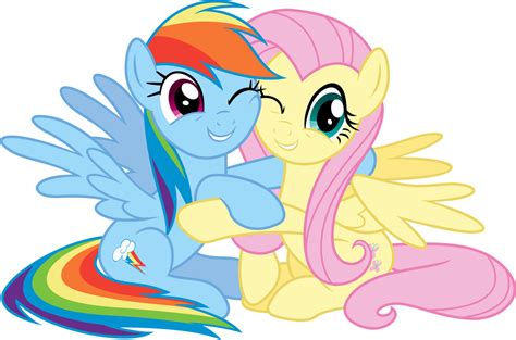 [SPOILER S07E14] Rainbow Dash - Fluttershy - Hug by https://www ...