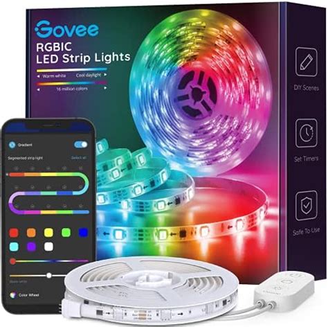 Govee RGBIC LED Strip Lights, 32.8ft Color Changing LED Lights with App ...