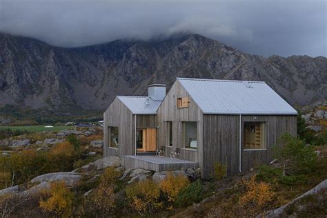 This family vacation cottage on a remote Norwegian island was modeled on traditional boat sheds ...