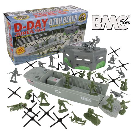 BMC D-Day Utah Beach Plastic Army Men Boxed Playset: 40 Pieces 54mm – BMC Toys