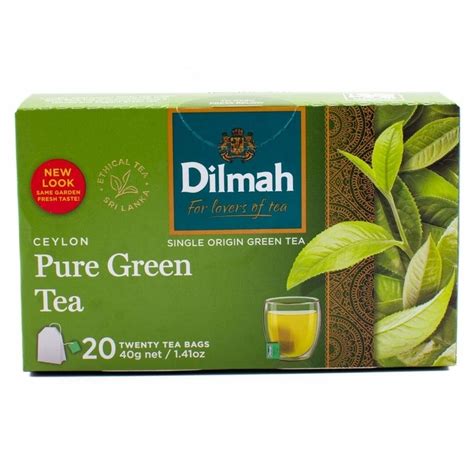 Dilmah Pure Ceylon Green Tea - 20 Tea Bags - Jungle.lk