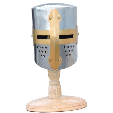 Mini Knight Crusader Great Helmet With Display Stand-1G1-MHM