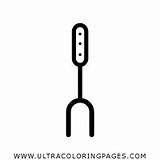 Kitchen Fork Coloring Pages For Kids  Free sketch template