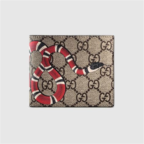 Gucci Kingsnake print GG Supreme wallet | Gucci wallet on chain, Gucci wallet, Coin wallet