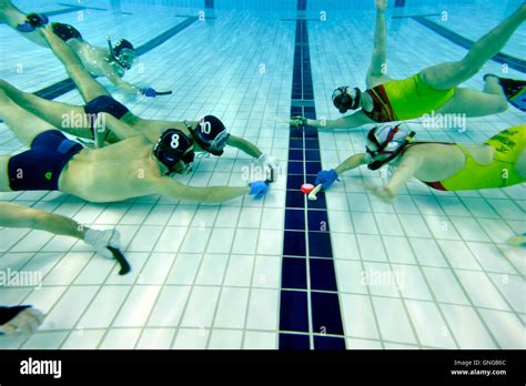 Underwater hockey in Munich, 2014 Stock Photo - Alamy