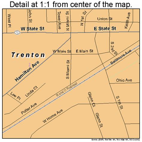 Trenton Ohio Street Map 3977322