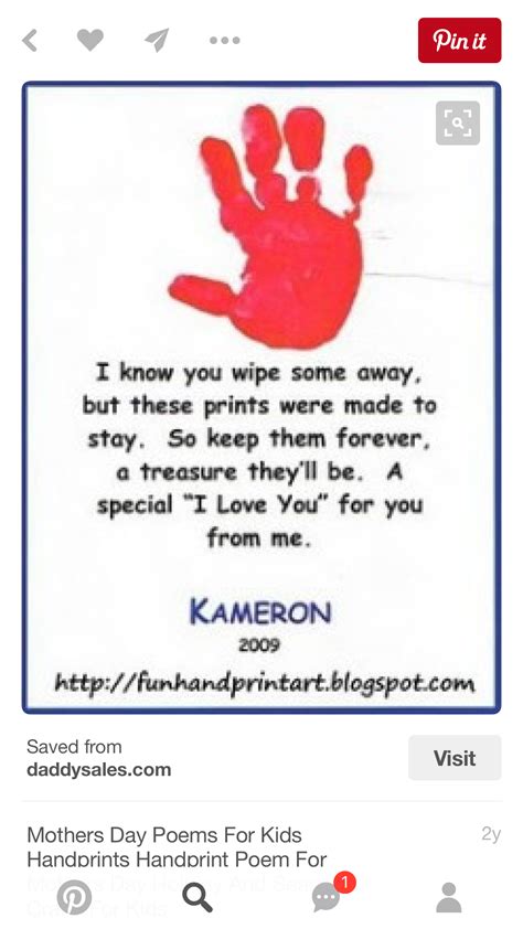 Free Printable Mother's Day Handprint Poem