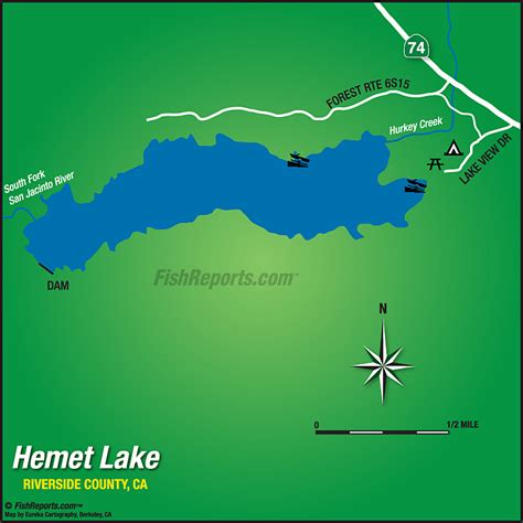 Hemet Lake - Fish Reports & Map