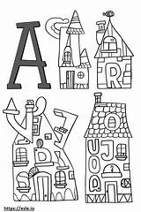 Activity Village Alphabet coloring page sketch template