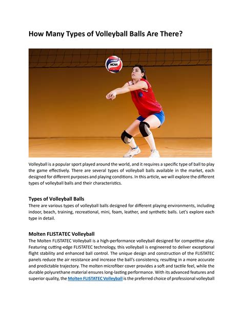 HOW MANY TYPES OF VOLLEYBALL BALLS ARE THERE? by Jennifer Mya - Issuu