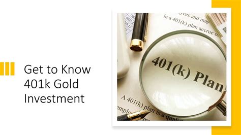 Get to Know 401k Gold Investment - YouTube