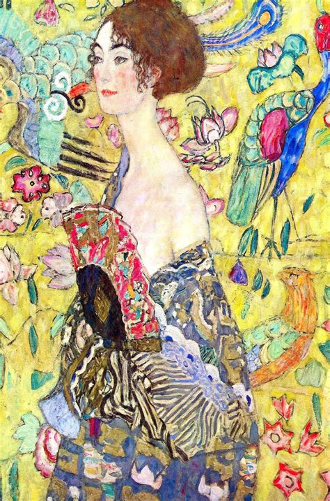 Lady with Fan (by Gustav Klimt) Painting Prints, Art Painting, Art ...