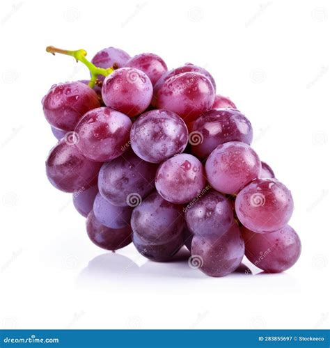 Grandparentcore: Dark Red Purple Grapes Isolated on White Background Stock Illustration ...