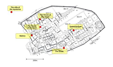 Ancient Pompeii Map