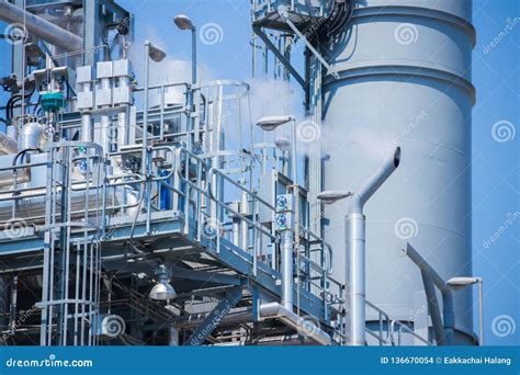 Equipment at an Oil Refinery Stock Photo - Image of fuel, industrial ...