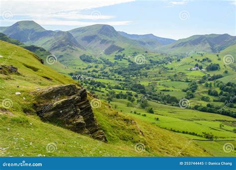 Hiking Trail Up Catbells in the Lake District National Park Stock Image - Image of outdoor ...