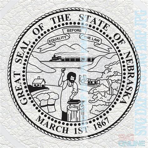 Nebraska State Seal SVG Dxf Png Clipart Vector Cricut Cut - Etsy