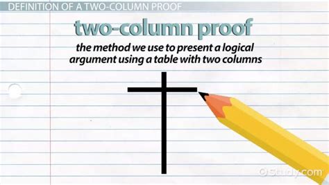 Two-Column Proof in Geometry: Definition & Examples - Video & Lesson ...