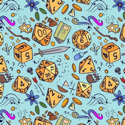 Dnd Dice Fabric, Wallpaper and Home Decor | Spoonflower