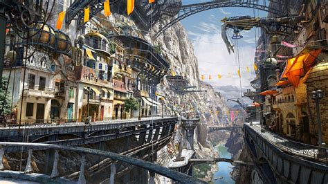 Floating Steampunk City Wallpapers on WallpaperDog