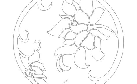 Flower window silhouettte dxf File - Cnc File CNC Free Vectors