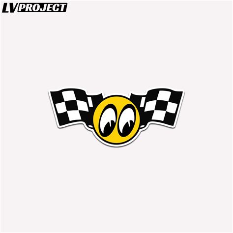 Jual Stiker Racing Mooneyes Flag Laminasi Glossy Sticker Vespa Classic | Shopee Indonesia