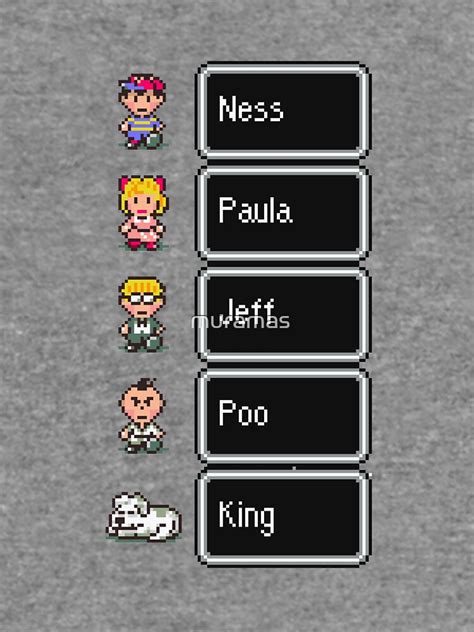 "Earthbound - Characters with names" Lightweight Sweatshirt by muramas | Redbubble