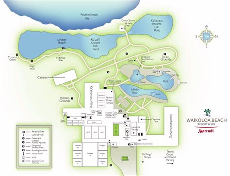 Map Layout Waikoloa Beach Marriott Resort & Spa