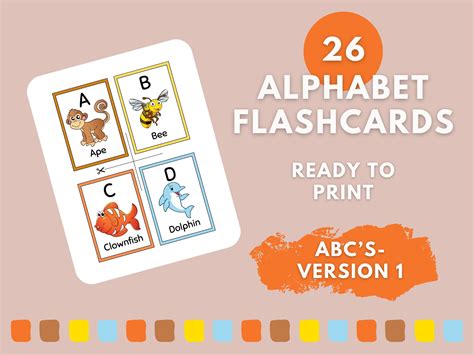 ABC Printable Flashcards Alphabet Flashcards Homeschool - Etsy