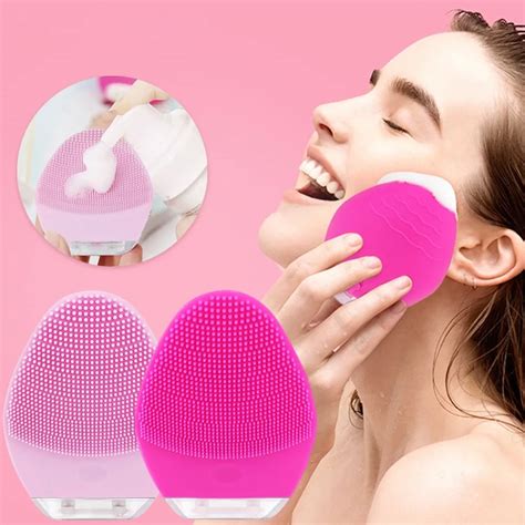 Electric Ultrasonic Facial Cleansing Brush Vibration Face Skin Care Tool Deep Clean and Healthy ...